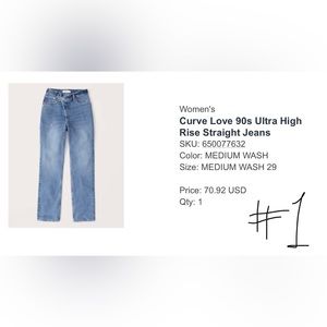 Abercrombie Curve Love jeans